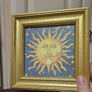 Sun Art In Gold Framed